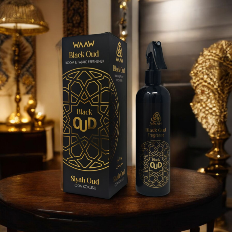Islamic Air Freshener - WAAW Black Oud (Siyah Oud) Room and Fabric Freshener – 400ml