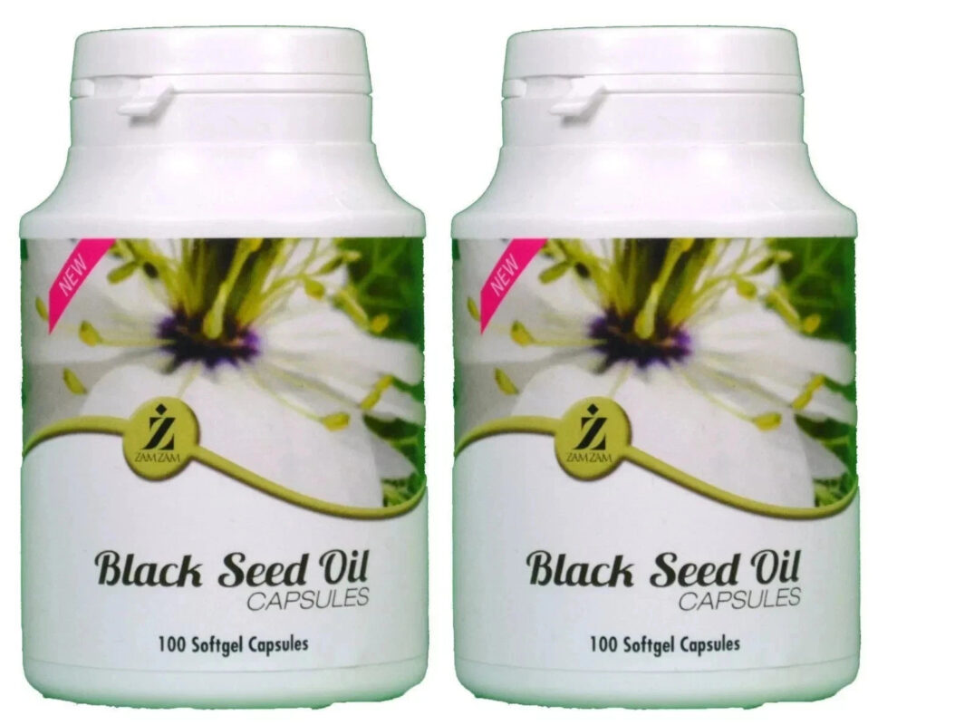 2 Pack Halal Zam Zam Black Seed Oil 200 Capsules Natural Health Benefits