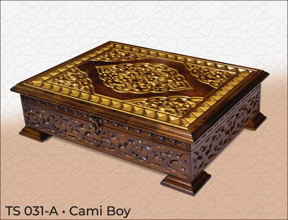 Quran Box red pine wooden TS 031-A