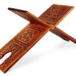 X-Large Red Pine Rehal Quran Holder – 65cm Premium Wooden Foldable Stand