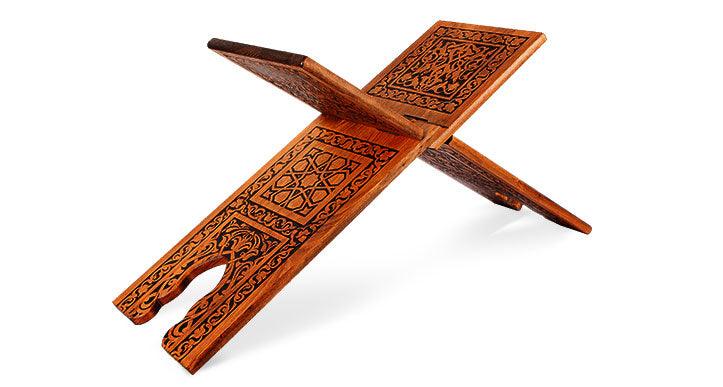X-Large Red Pine Rehal Quran Holder – 65cm Premium Wooden Foldable Stand